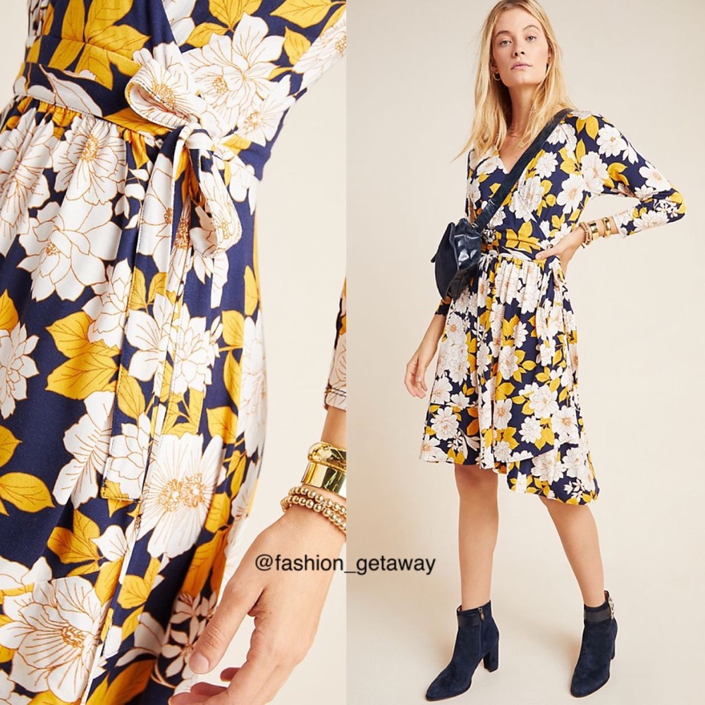 NWT Anthropologie Angelique Wrap Mini Dress